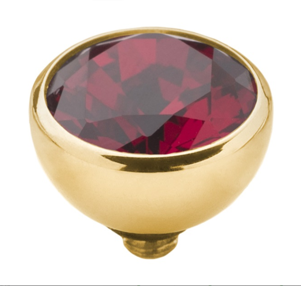 Melano Jewelry Twisted Basic CZ Stone Dark Red