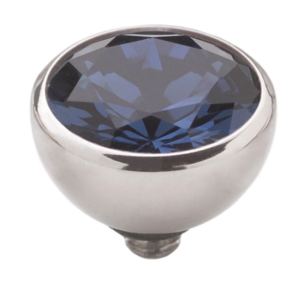 Melano Jewelry Twisted Basic CZ Stone Navy Blue