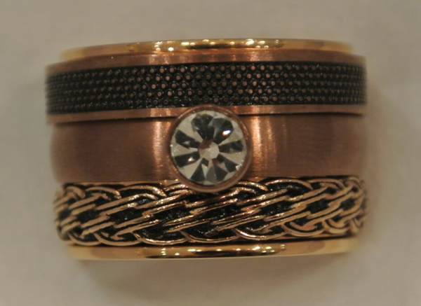 iXXXi Jewelry Complete Ring 14mm Crystal Bruin / Rose