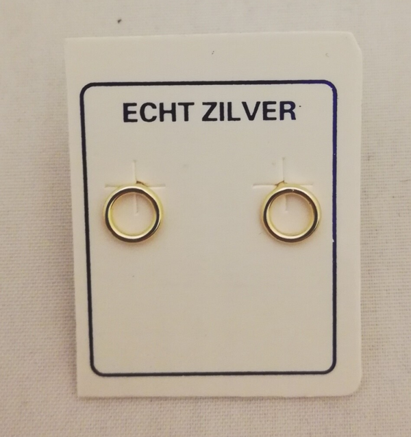 Vergulde oorknopjes met open rondje