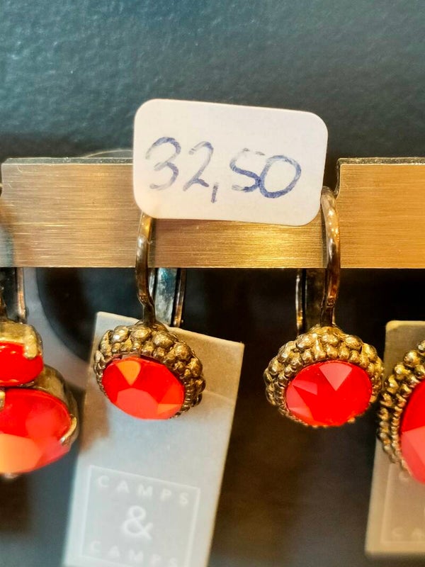 SALE Camps & Camps Dormeuses Zilver Swarovski Opaal Rood