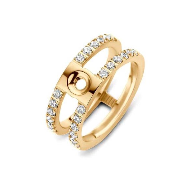 Melano Jewelry Twisted Trista CZ Ring Goud