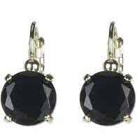 Camps & Camps Oorbellen silver plated dormeuse rond Zwart