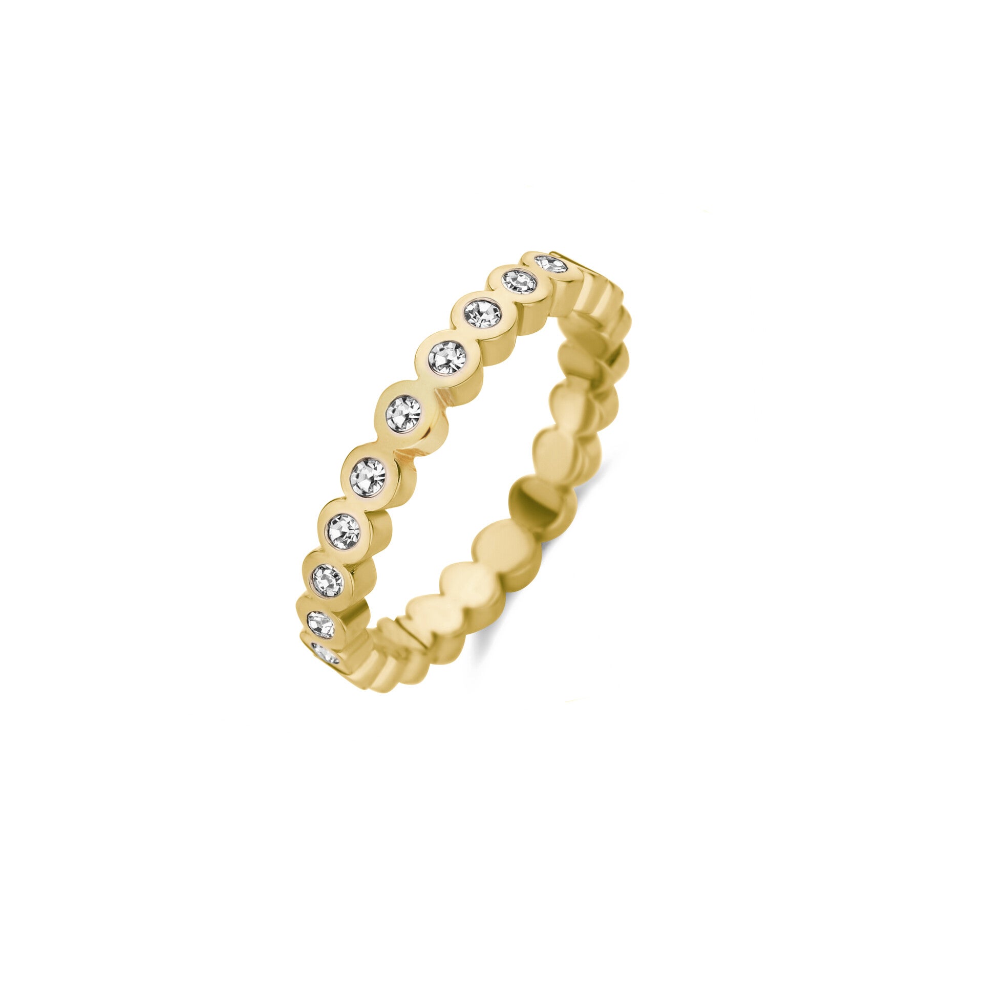 Melano Jewelry Friends Wave CZ Ring Goud