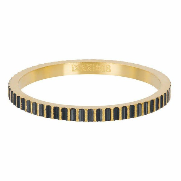 iXXXi Jewelry vulring 2mm Cartels Mat Goud / Zwart