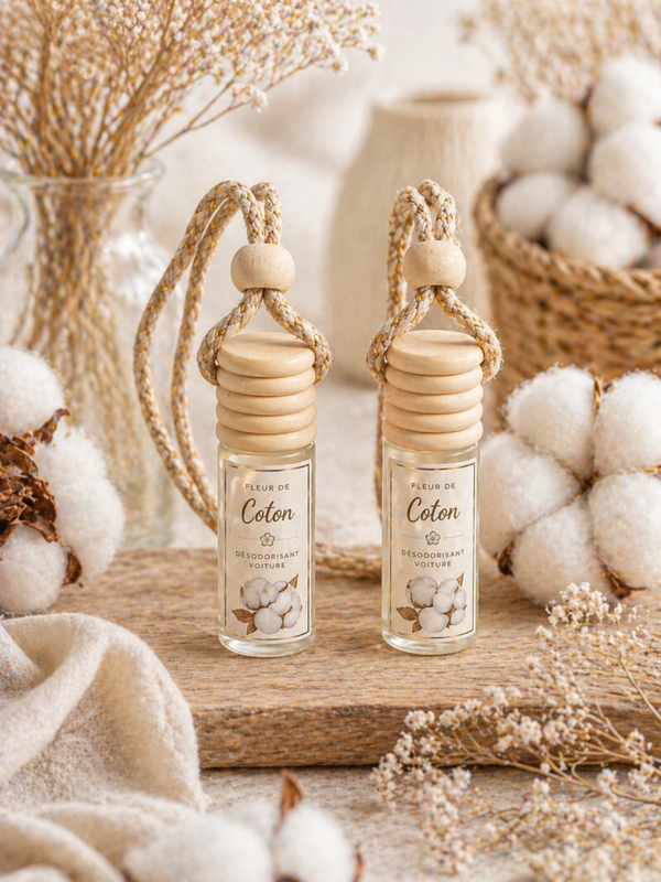 Diffuseur de parfum voiture Fleur de coton – Douceur et confort au quotidien