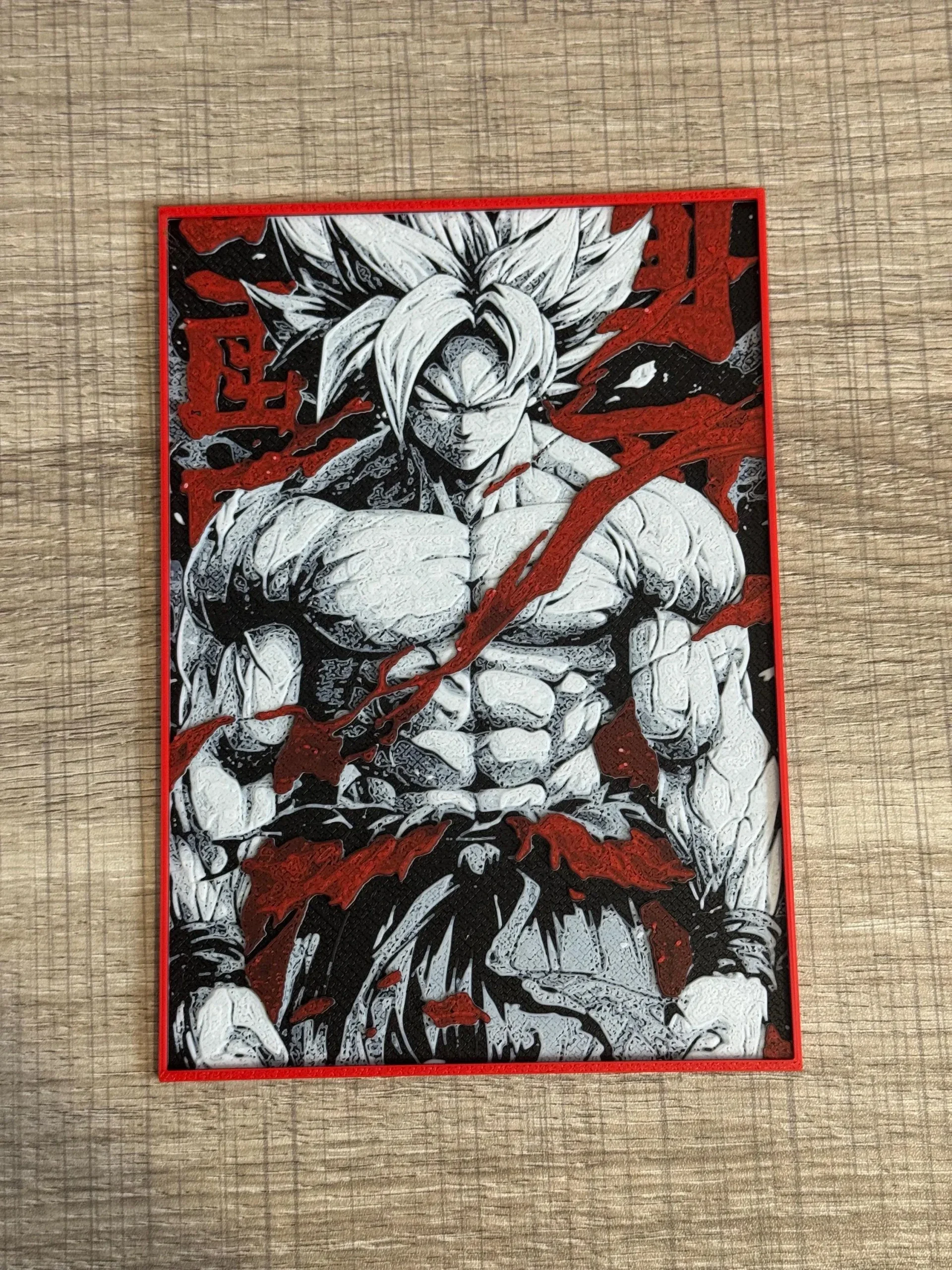 Tableau 3D Guerrier Saiyan