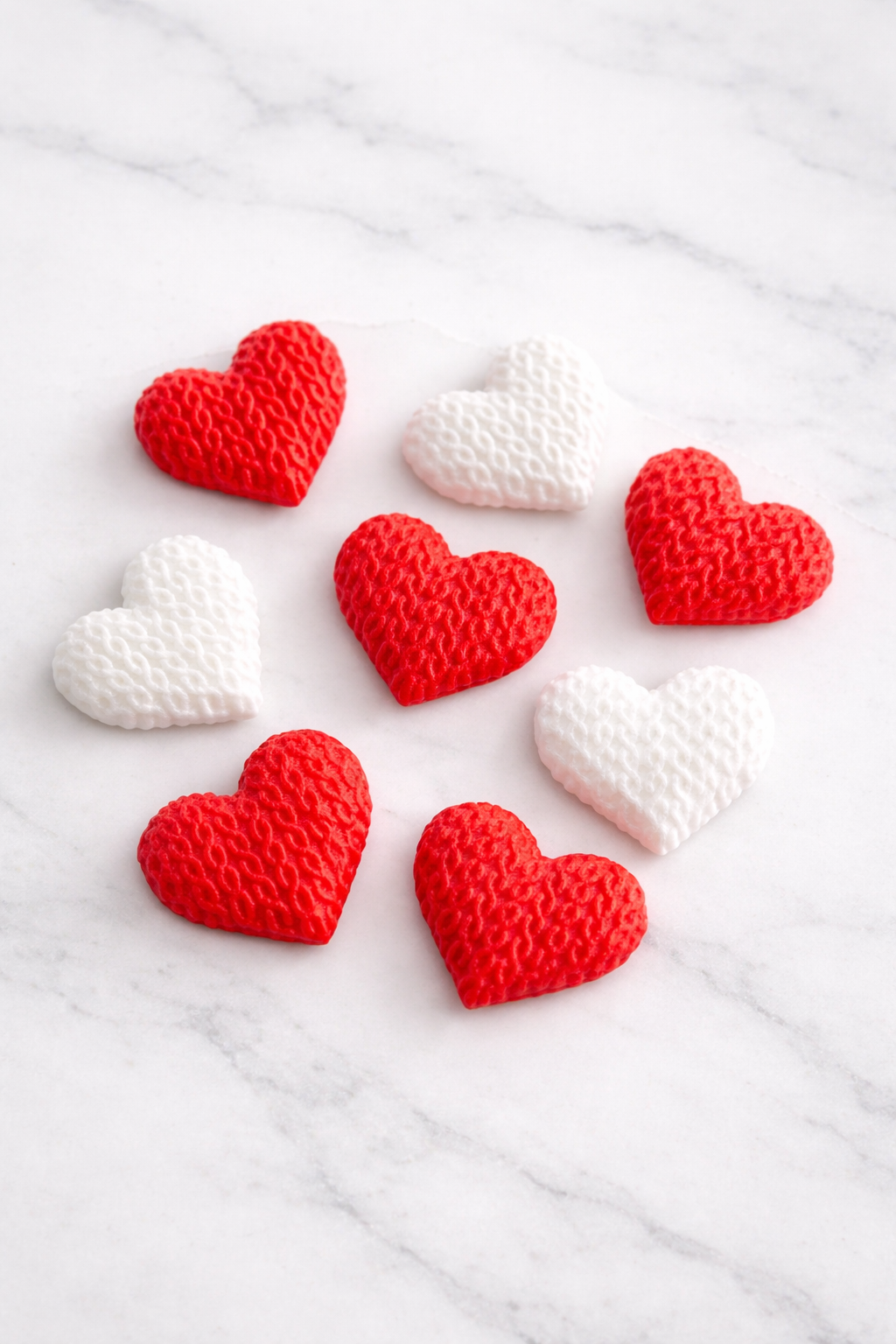 Lot de 8 petits cœurs décoratifs