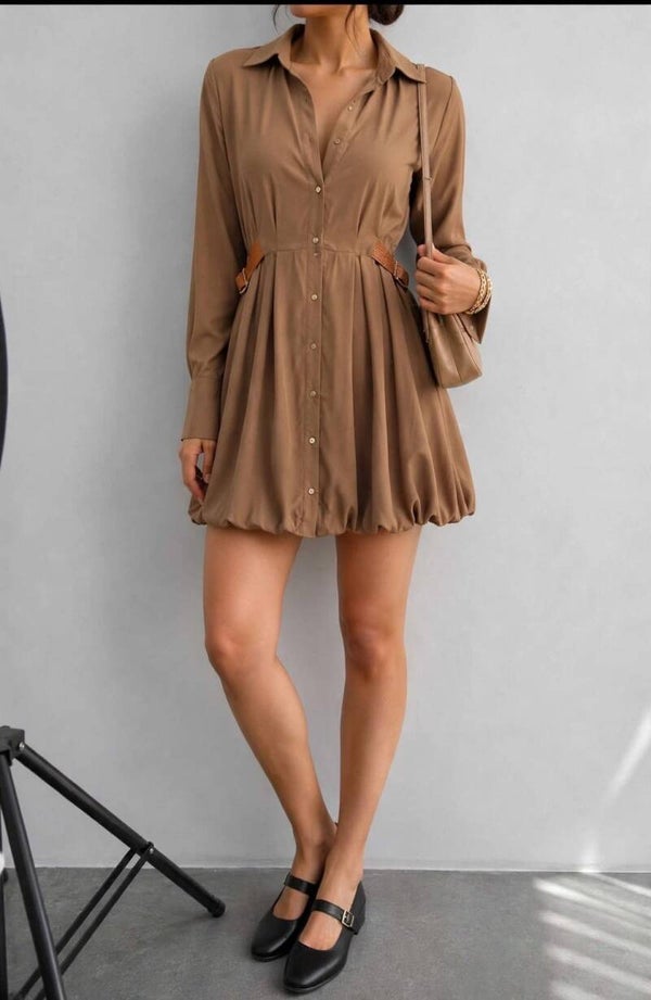Damen Mini Kleid mit Ballonrock