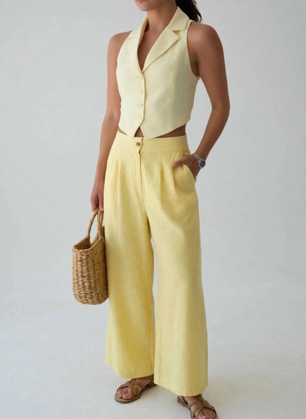 Damen Sommerhose in Gelb