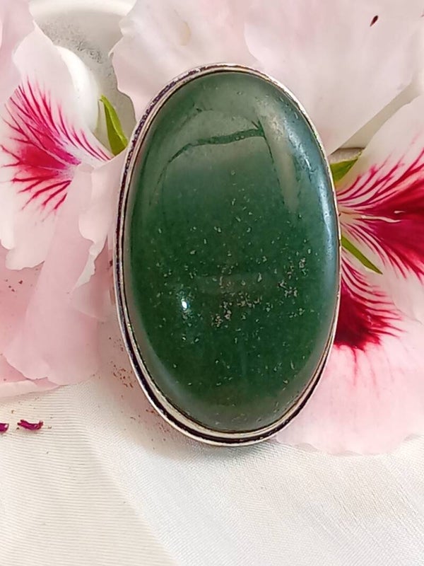 Bague en argent sterling Silver 925 et pierre Aventurine