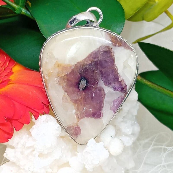 Pendentif Kämmererite sertie naturelle Argent Sterling 925