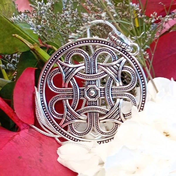 Pendentif Celtique Ajouré & Texturé - Argent Sterling 925