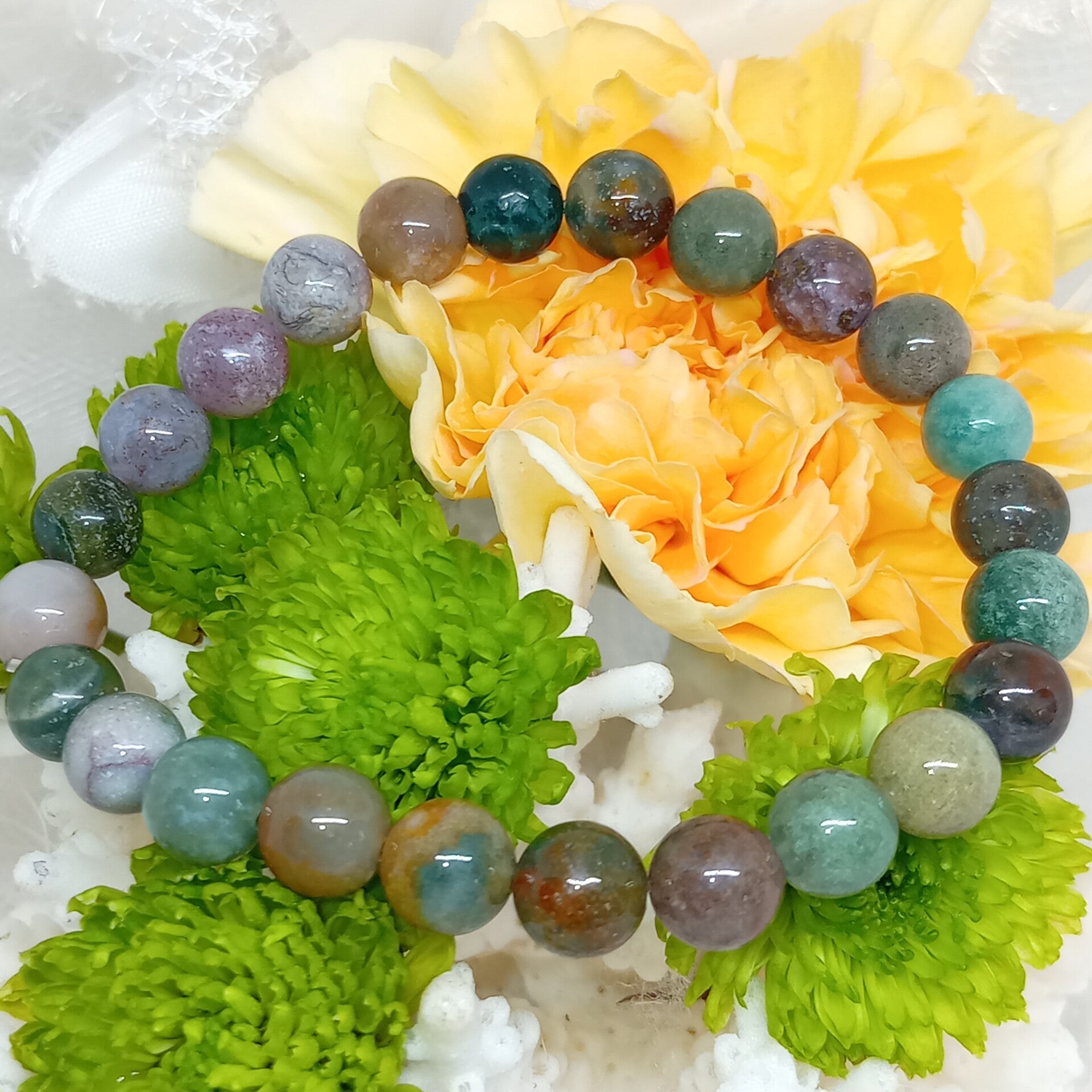 Bracelet en Agate Multicolore 8mm