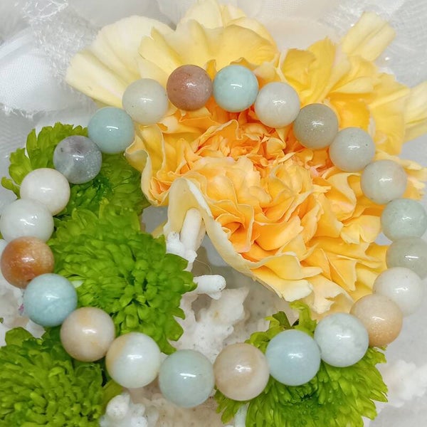 Bracelet en Amazonite multicolore naturelle 8mm
