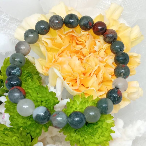 Bracelet en Jaspe Dragon de Sang naturel 8mm