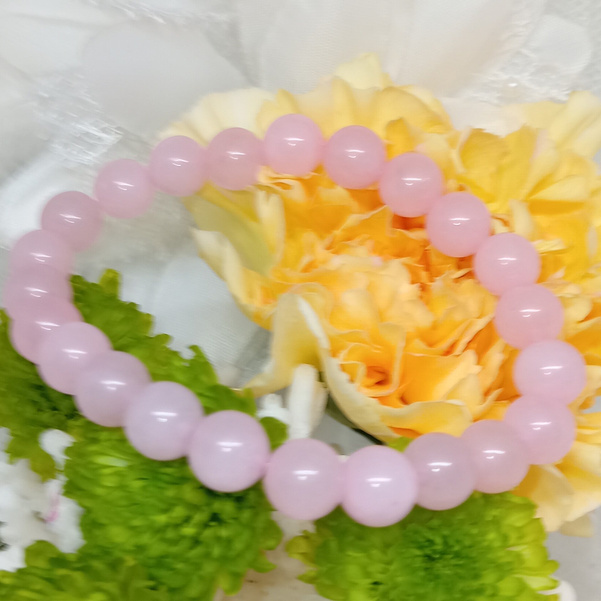 Bracelet en Quartz Rose naturel 8mm