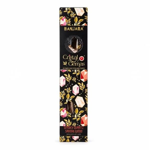 Encens Banjara Cristal Gemmes  - Quartz fumé & Bois de santal