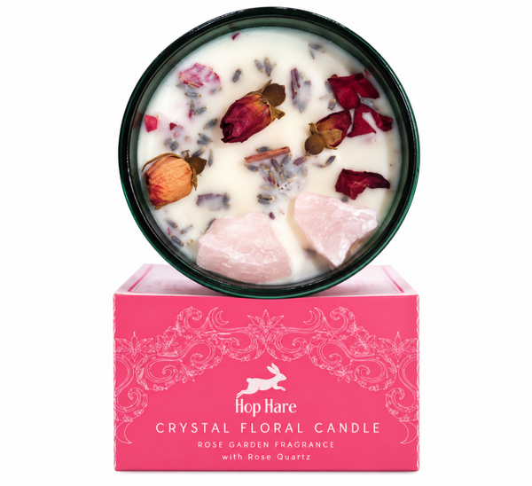 Bougie Magique Fleurs & Pierres HOP HARE  - Les Amoureux