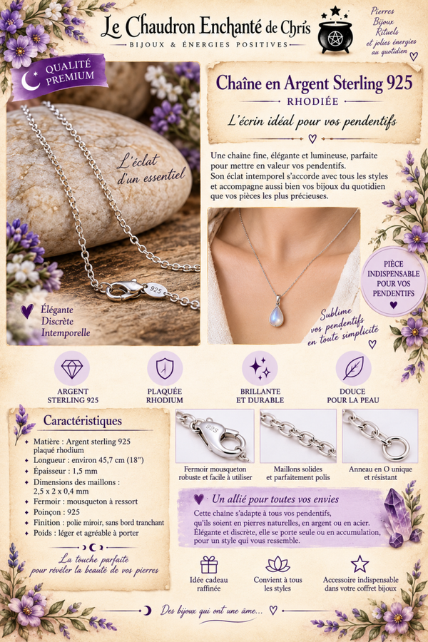 Chaîne en argent sterling 925