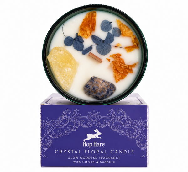 Bougie Magique Fleurs & Pierres HOP HARE - Le Soleil