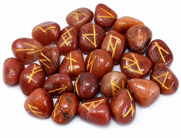Runes en Aventurine Rouge de 25 pierres