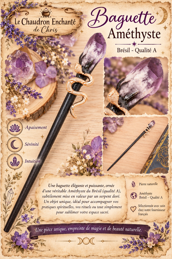 Baguette en Améthyste naturelle  - Brésil  - Qualité A