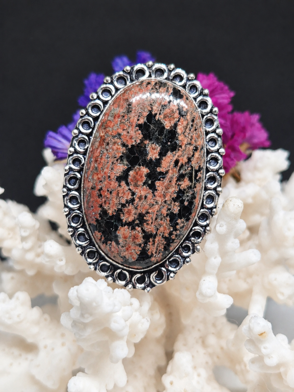 Bague Japse Vipère naturelle sertie Argent Sterling 925 - Taille 66