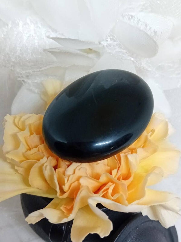 Galet Obsidienne noire du Mexique Pièce unique