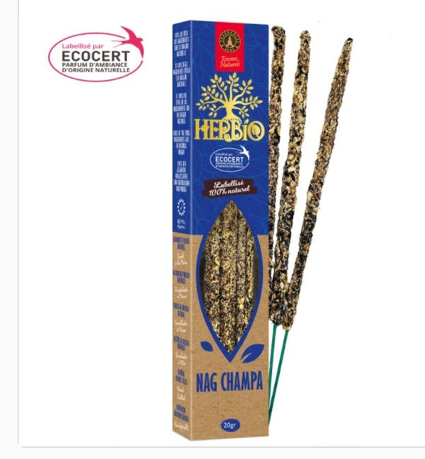 Encens Smudge Herbio Nag Champa - Certifié Ecocert - 20g