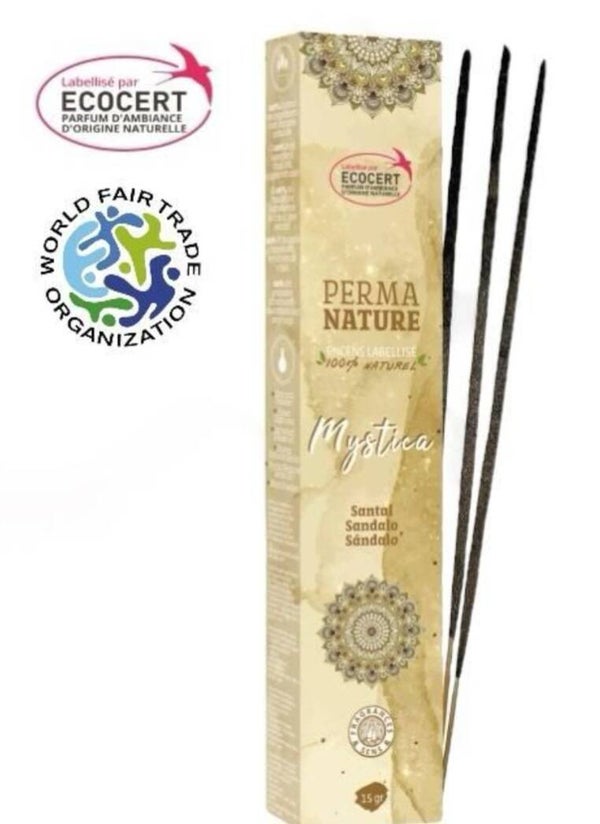 Encens Perma Nature Mystica Bois de Santal - Ecocert & Faire Trade - 15g