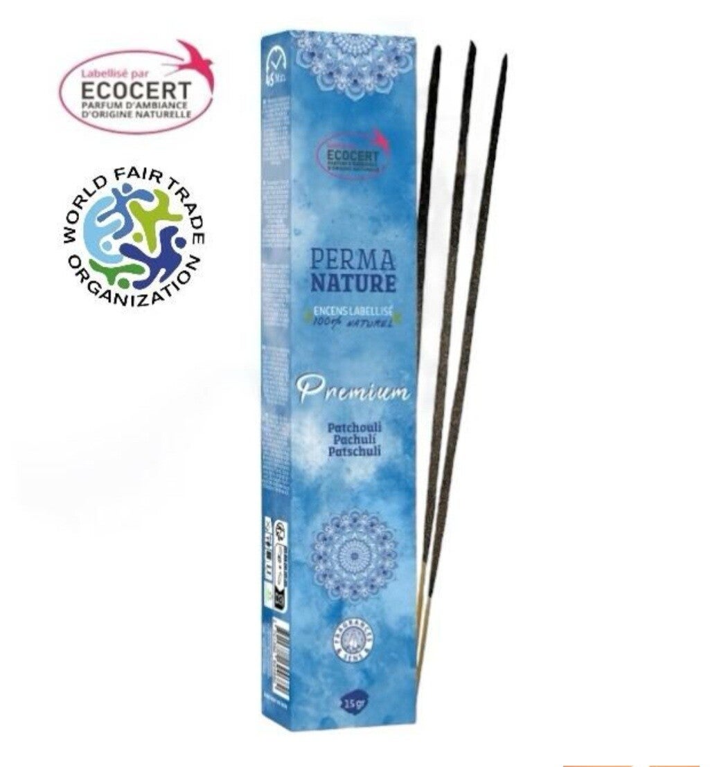 Encens Perma Nature Premium Patchouli - Ecocert & Faire Trade - 15g
