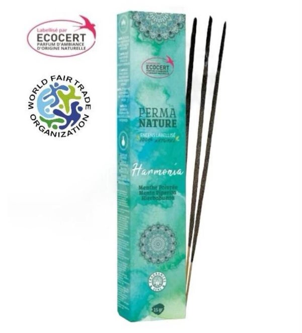 Encens Perma Nature Harmonia Menthe Poivrée - Ecocert & Faire Trade - 15g