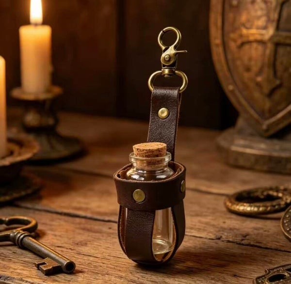 Porte-Bouteille de Potion médiéval avec son étui