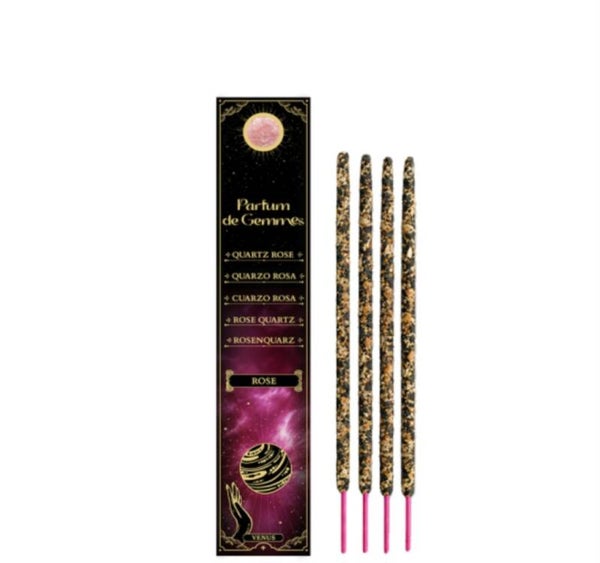 Encens Smudge Stick Parfum de Gemmes  - Rose & Quartz Rose