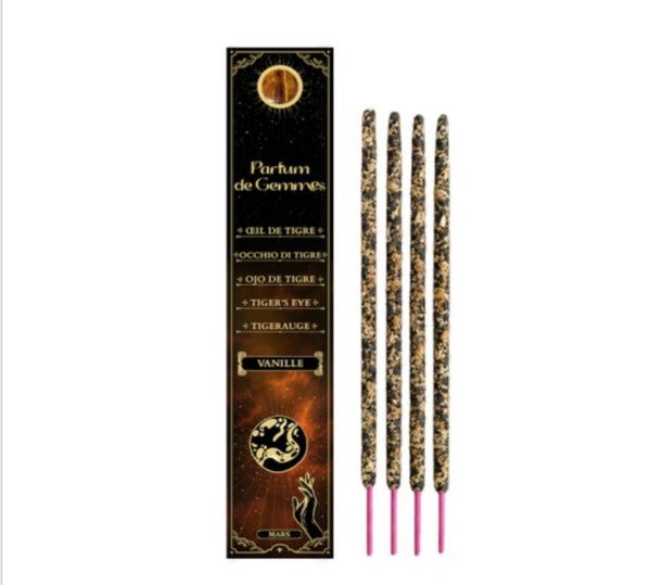 Encens Smudge Stick Parfum de Gemmes - Vanille  & Œil de Tigre