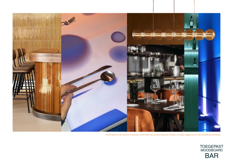 toegepast moodboard restaurant/bar