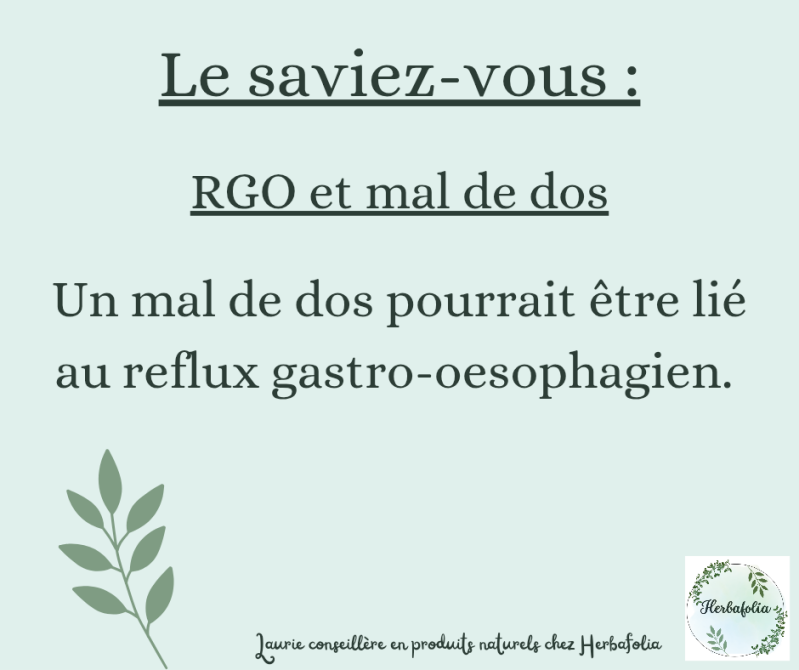 RGO et mal de dos : lien