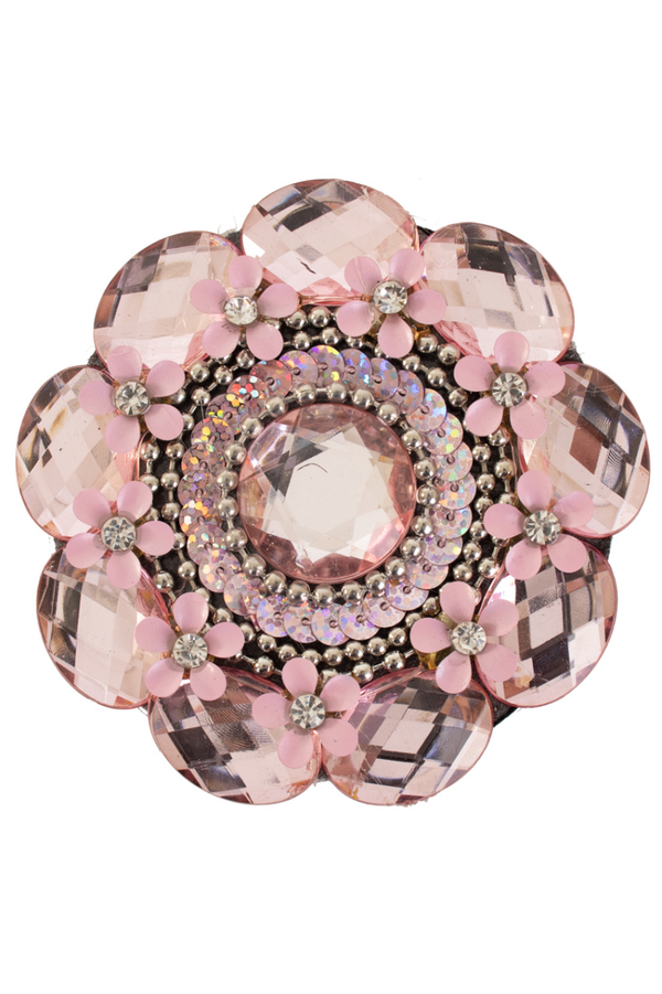 Broche floral roze