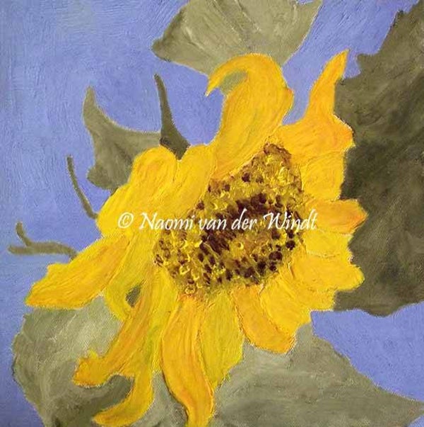 001 Zonnebloem - kunstreproductie
