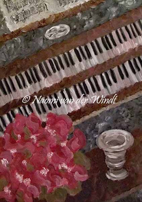 085 Orgelmuziek - dubbel gevouwen kunstkaart incl. envelop