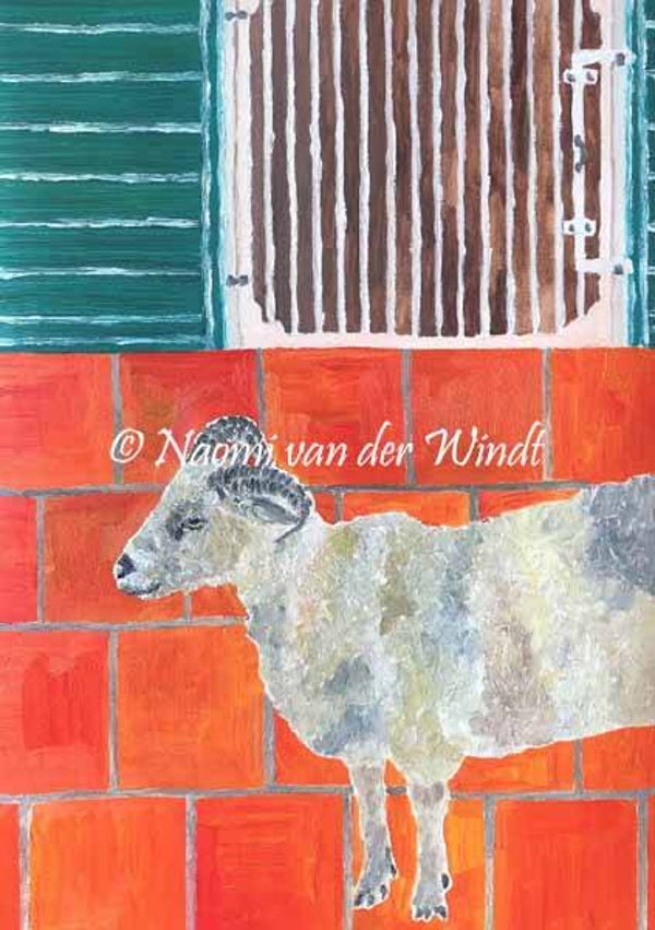 167 Ram - dubbel gevouwen kunstkaart incl. envelop