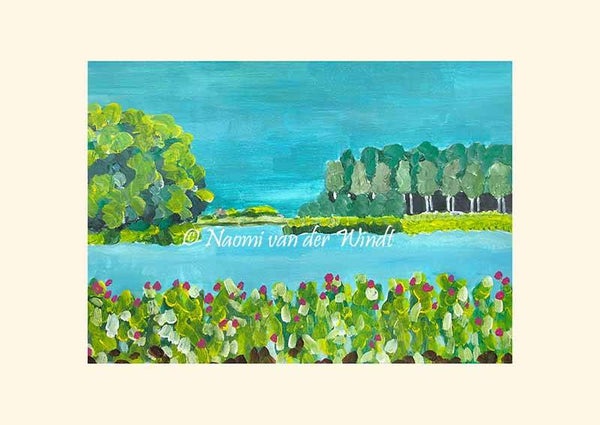 217 Idylisch water - op A4 of A3 papier