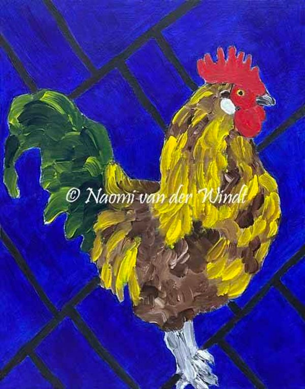 254 Haan - kunstreproductie