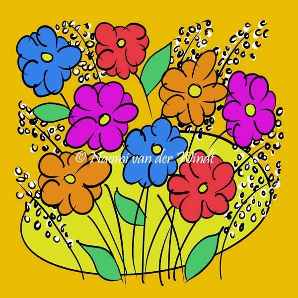 263 Feestelijke bloemen - kunstreproductie