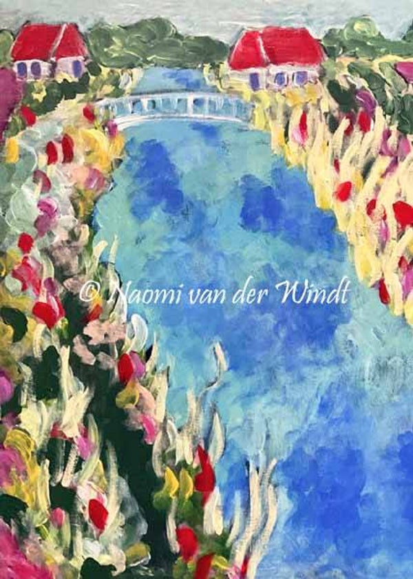 281 Vliet - dubbel gevouwen kunstkaart incl. envelop
