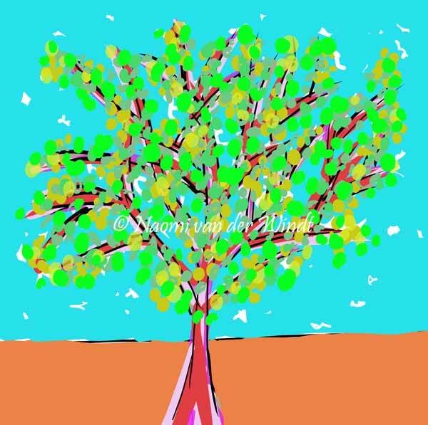 287 Zomerse boom - kunstreproductie