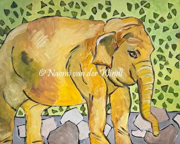 297 Olifant - kunstreproductie