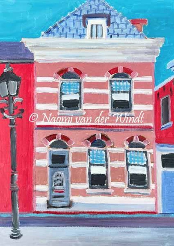 299 Huis - dubbel gevouwen kunstkaart incl. envelop