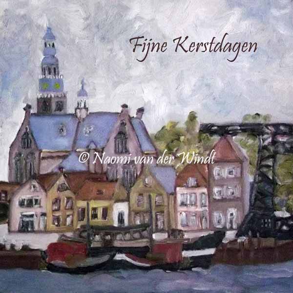 Kerstkaart 064 Groote kerk - dubbel gevouwen kunstkaart incl. envelop